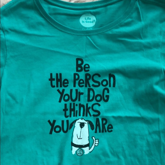 Life Is Good Tops New Life Is Good Dog Crusher Tee Shirt Blue S